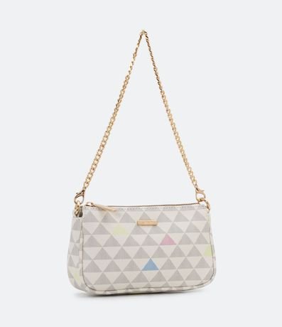 Cartera Pequeña Transversal con Estampa de Triángulos