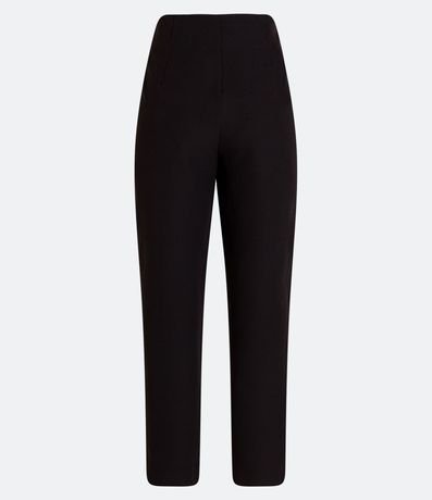 Pantalón Carrot Sastrería con Cintura Alta y Botón Contrastante 8