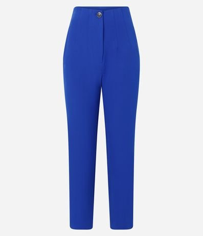 Pantalón Carrot Sastrería con Tiro Alto y Botón Contrastante 2