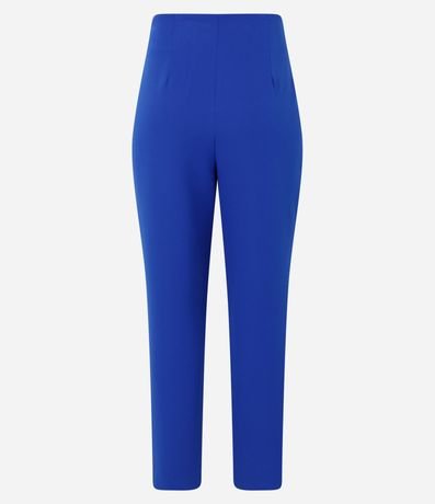 Pantalón Carrot Sastrería con Tiro Alto y Botón Contrastante 4