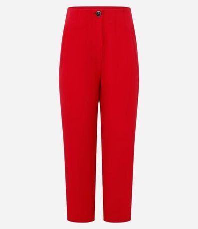 Pantalón Carrot Sastrería con Cintura Alta y Botón Contrastante 5