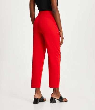 Pantalón Carrot Sastrería con Cintura Alta y Botón Contrastante 3