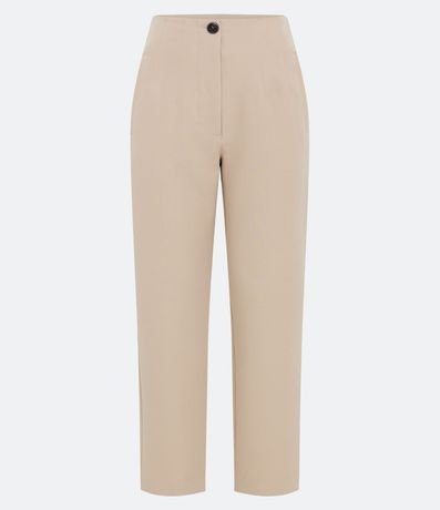 Pantalón Carrot Sastrería con Cintura Alta y Botón Contrastante 1