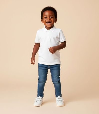 Polo Infantil en Algodón con Hendidura en la Barra - Talle 1 a 5 años