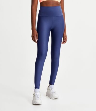 Pantalón Legging Deportiva en Poliamida Acanalada con Cintura Alta 2