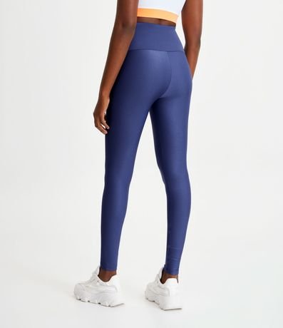Pantalón Legging Deportiva en Poliamida Acanalada con Cintura Alta 3