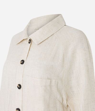 Vestido Chemise Midi en Viscolino con Manga 7/8 2