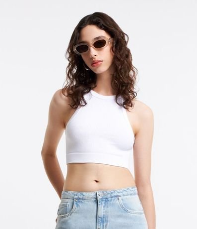 Blusa Cropped sin Manga con Escote Halter