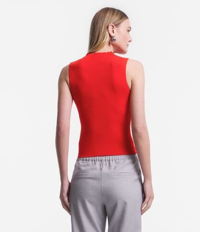 Blusa Musculosa Básica de Punto con Cuello Alto 5