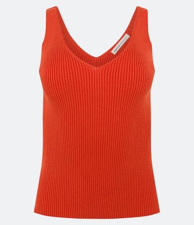 Blusa Musculosa en Tejido de Punto Acanelada 6