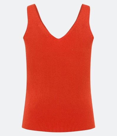 Blusa Musculosa en Tejido de Punto Acanelada 8