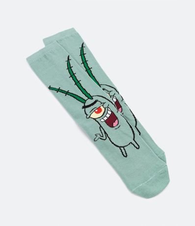 Media Caña Larga en Algodón con Estampa de Plankton 4