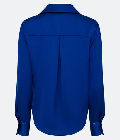 Camisa en Satén con Recortes y Botones 6