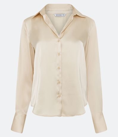 Camisa en Satén con Recortes y Botones 6