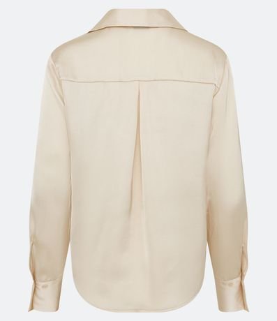 Camisa en Satén con Recortes y Botones 7