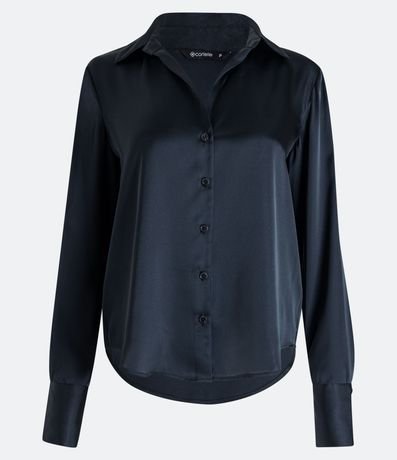 Camisa en Satén con Recortes y Botones 5