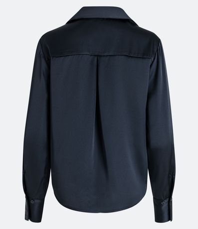 Camisa en Satén con Recortes y Botones 6