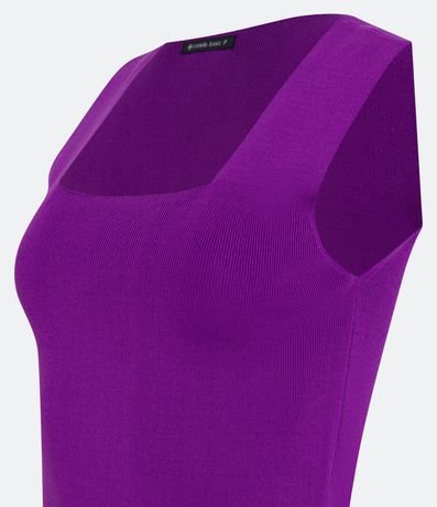 Blusa Cropped en Punto con Escote Cuadrado 7