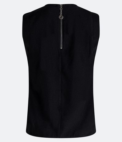 Blusa sin Mangas con Cierre Trasero con Detalle de Aro 7