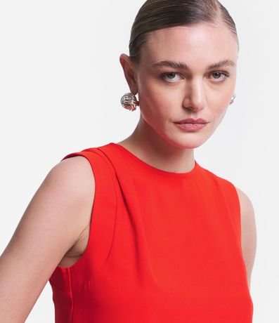 Blusa sin Mangas con Cierre Trasero con Detalle de Aro 3