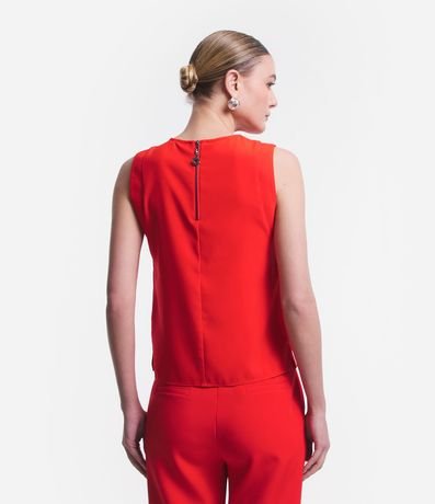 Blusa sin Mangas con Cierre Trasero con Detalle de Aro 4