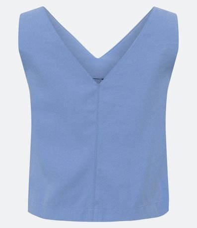 Blusa sin Manga en Liocel con Escote V y Pence na sisa 2