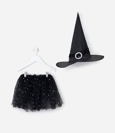 Conjunto Infantil con Sombrero y Pollera de Bruja 1