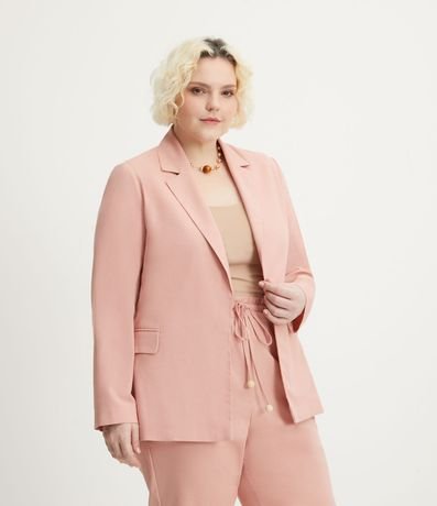 Blazer Alargado en Lino Curve & Plus Size 1