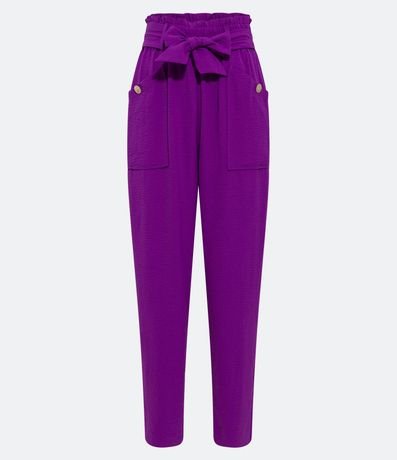 Pantalón Pantacourt Texturizado con Cinturón de Tela Pespuntado 5