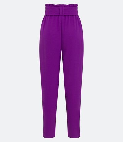 Pantalón Pantacourt Texturizado con Cinturón de Tela Pespuntado 6
