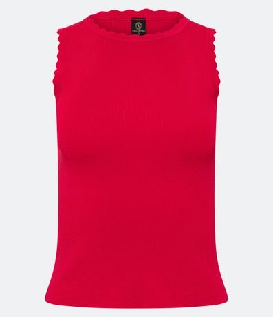 Blusa Musculosa de Punto com Detalle en las Sisas 5