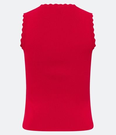 Blusa Musculosa de Punto com Detalle en las Sisas 7