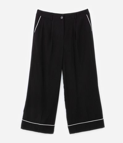 Pantalón Wide Leg en Viscosa con Contrastes Curve & Plus Size 8