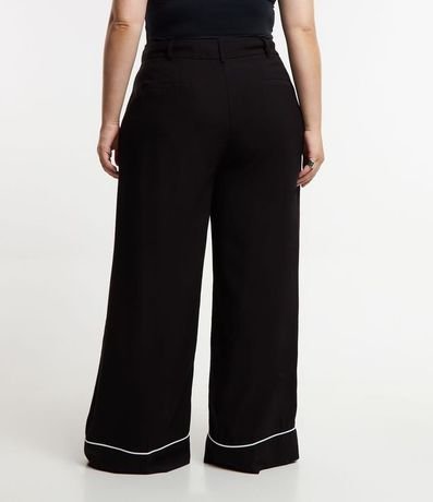 Pantalón Wide Leg en Viscosa con Contrastes Curve & Plus Size 3