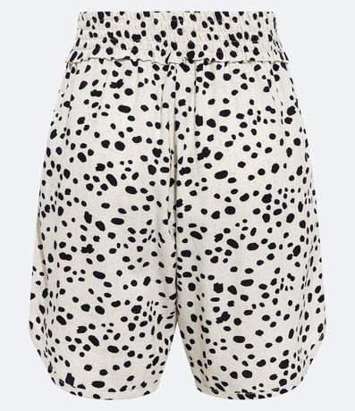 Short Runner Cintura Média en Viscolino con Estampa de Lunares 6