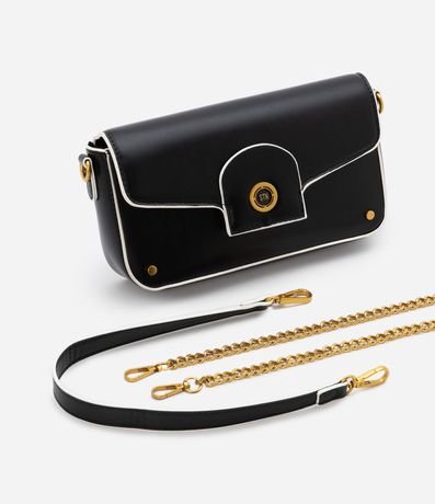 Bolso Shoulder Baguette Pequeno con Correa de Cadena 7