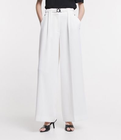 Pantalón Pantalona Sastrería con Cinturón Elástico 2