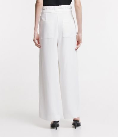 Pantalón Pantalona Sastrería con Cinturón Elástico 3