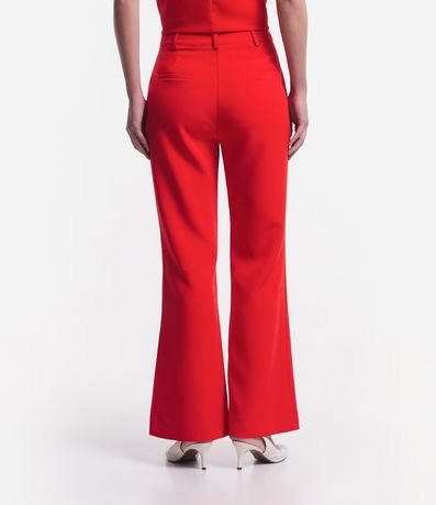 Pantalón Flare Sastrería con Cintura Cruzada y Botón Diferenciado 3