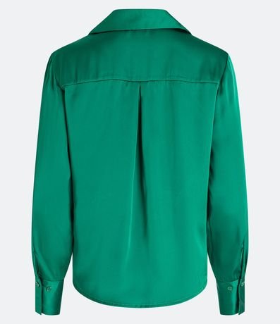 Camisa en Satén con Recortes y Botones 7
