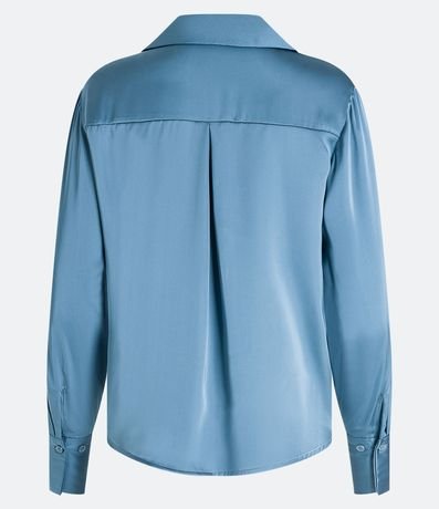 Camisa en Satén con Recortes y Botones 7