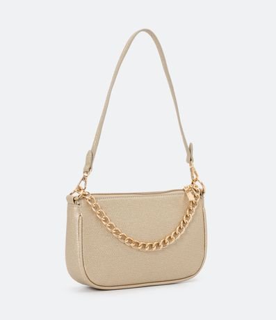 Bolsa Shoulder Baguette con Correa de Hombro y Detalle en Cadena 4