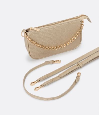 Bolsa Shoulder Baguette con Correa de Hombro y Detalle en Cadena 7