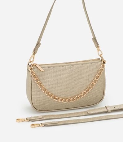 Bolsa Shoulder Baguette con Correa de Hombro y Detalle en Cadena 6
