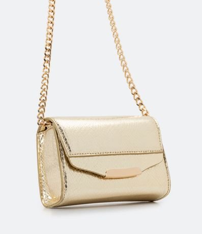 Bolso Transversal Metalizada con Correa de Cadena 2
