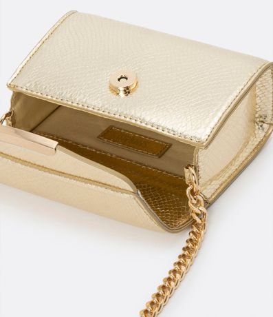 Bolso Transversal Metalizada con Correa de Cadena 5
