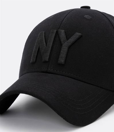 Gorra Ala Curva de Algodón Bordado New York 5