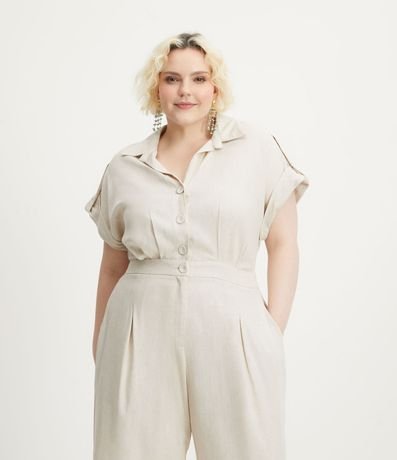 Mono Largo en Lino con Botones Curve & Plus Size 3