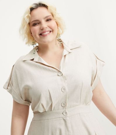 Mono Largo en Lino con Botones Curve & Plus Size 4