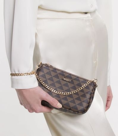 Bolsa Transversal en PU con Estampa Triángulo y Breteles en Cadena 2